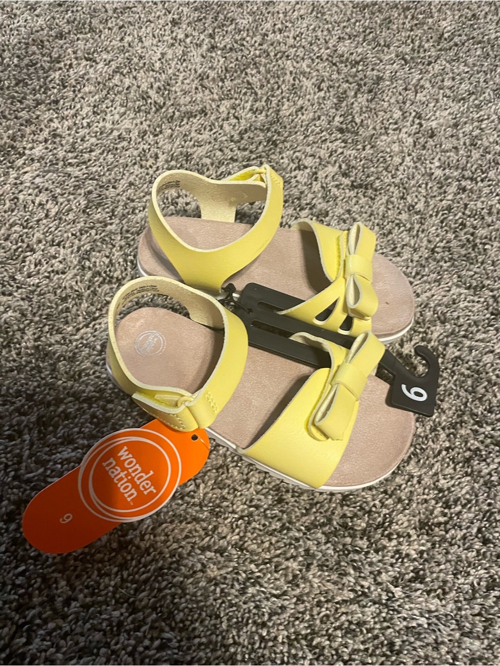 wonder nation Yellow Bow Toddler Sandals